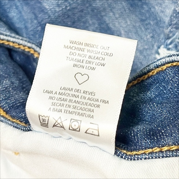 Cello High Rise Denim Shorts 3X stretch distressed midi plus size ripped cut off - Picture 8 of 14